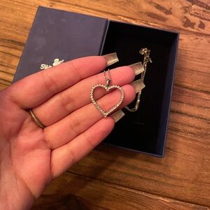 Swarovski heart diamond necklace with box, only worn for a few months